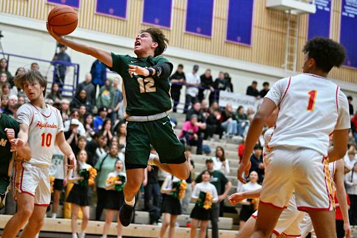 a Putnam North Eugene 5A Oregon boys basketball quarterfinal 2024 Leon Neuschwander 63